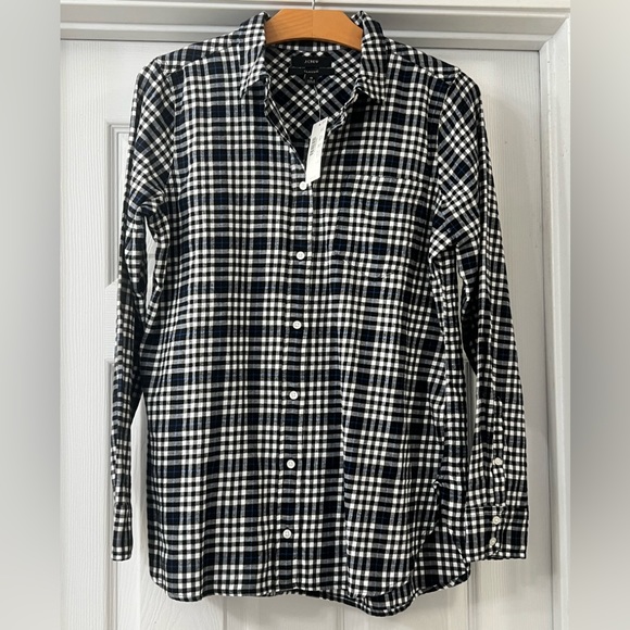 NWT J Crew Flannel Button Down - Picture 1 of 5